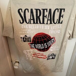 Scarface 'The World Is Yours' Graphic Tee - Cream/Red/Black